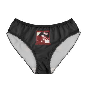 Womp Womp Women's Briefs — Edgy Graphic Lace-Trim Panties ("Motherfucker" Design)