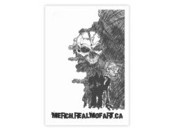 Skull Post-it Note Pad — Gothic Sketch Sticky Notes