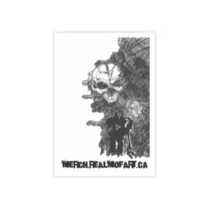 Skull Post-it Note Pad — Gothic Sketch Sticky Notes