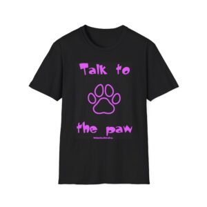 Talk to the Paw T-Shirt — Cute Purple Paw Print Tee for Pet Lovers