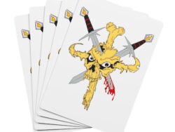 Live or Die Skull Poker Playing Cards - white