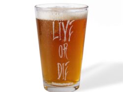 Live or Die - Engraved 16oz Pint Mixing Glass