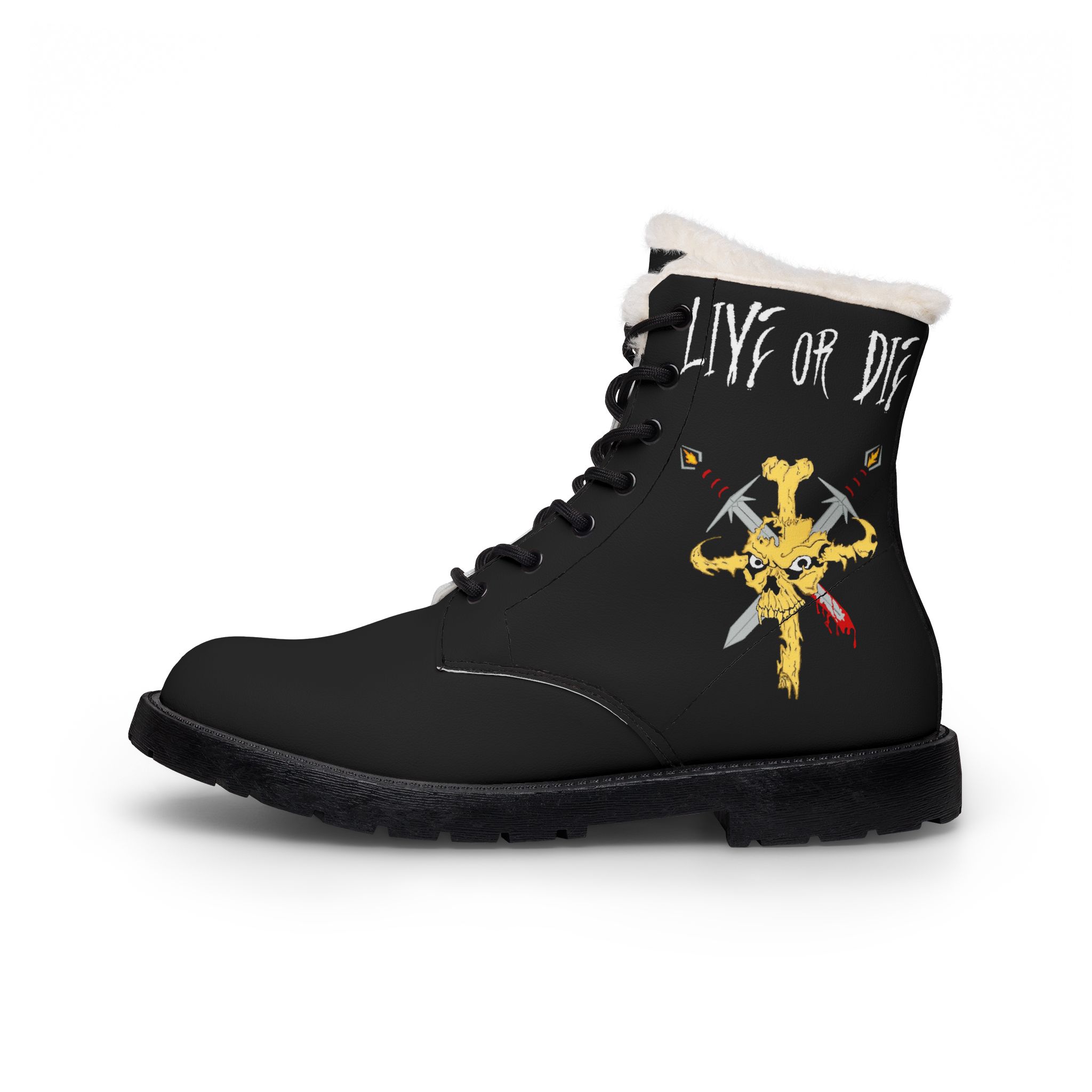 Live or Die - Women's Fur-Lined Leather Boots - Image 2