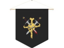 Live or Die - Pennant Wall Banner - Black