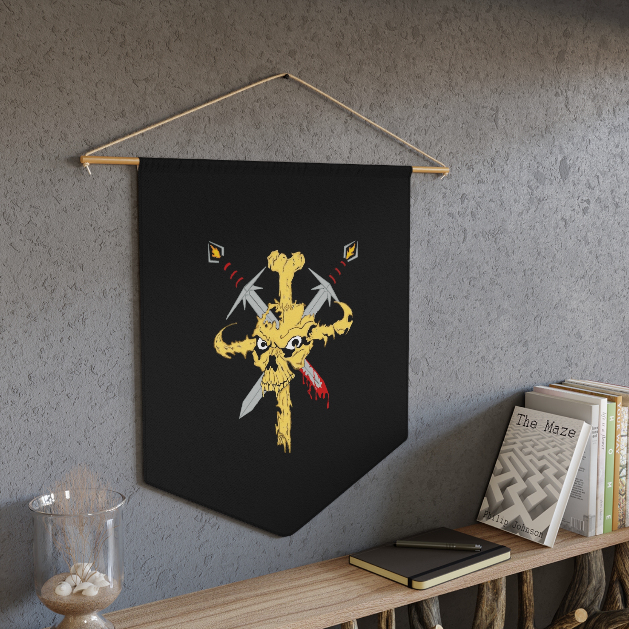 Live or Die - Pennant Wall Banner - Black - Image 4