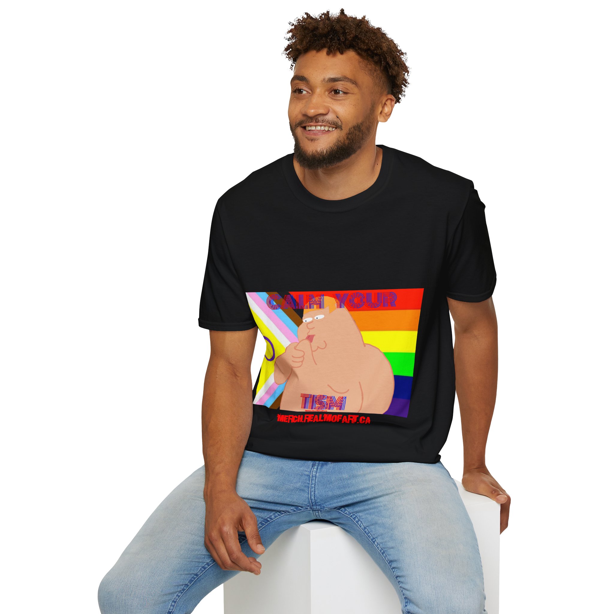 Calm Your Tism - Pride - T-Shirt - Image 5