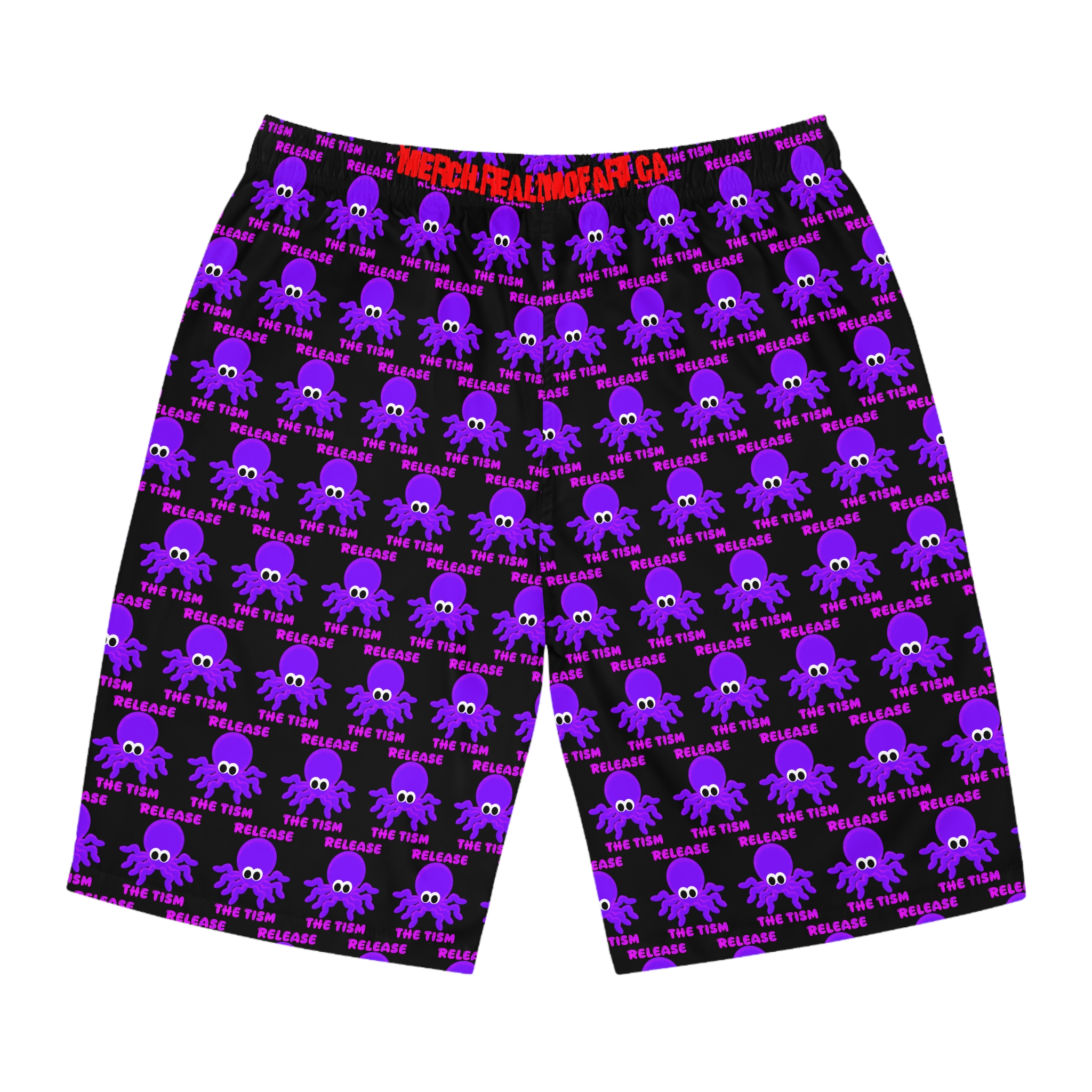 Release The Tism - Swim Shorts (Black) - Image 2