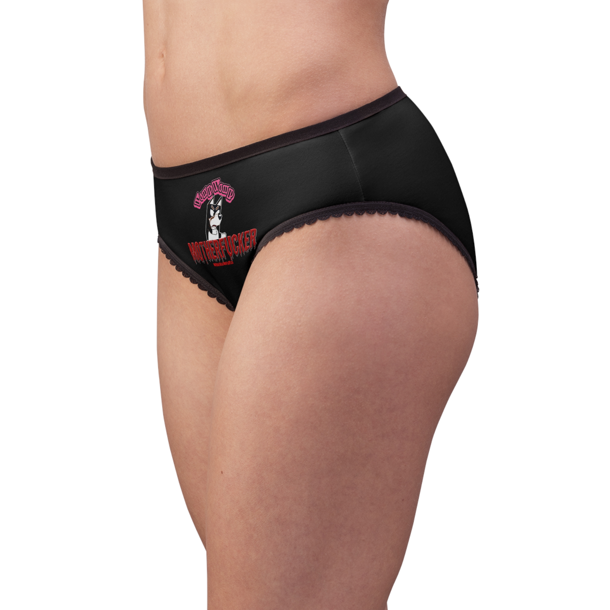 Womp Womp Motherfucker - Women's Graphic Lace-Trim Panties - Image 4