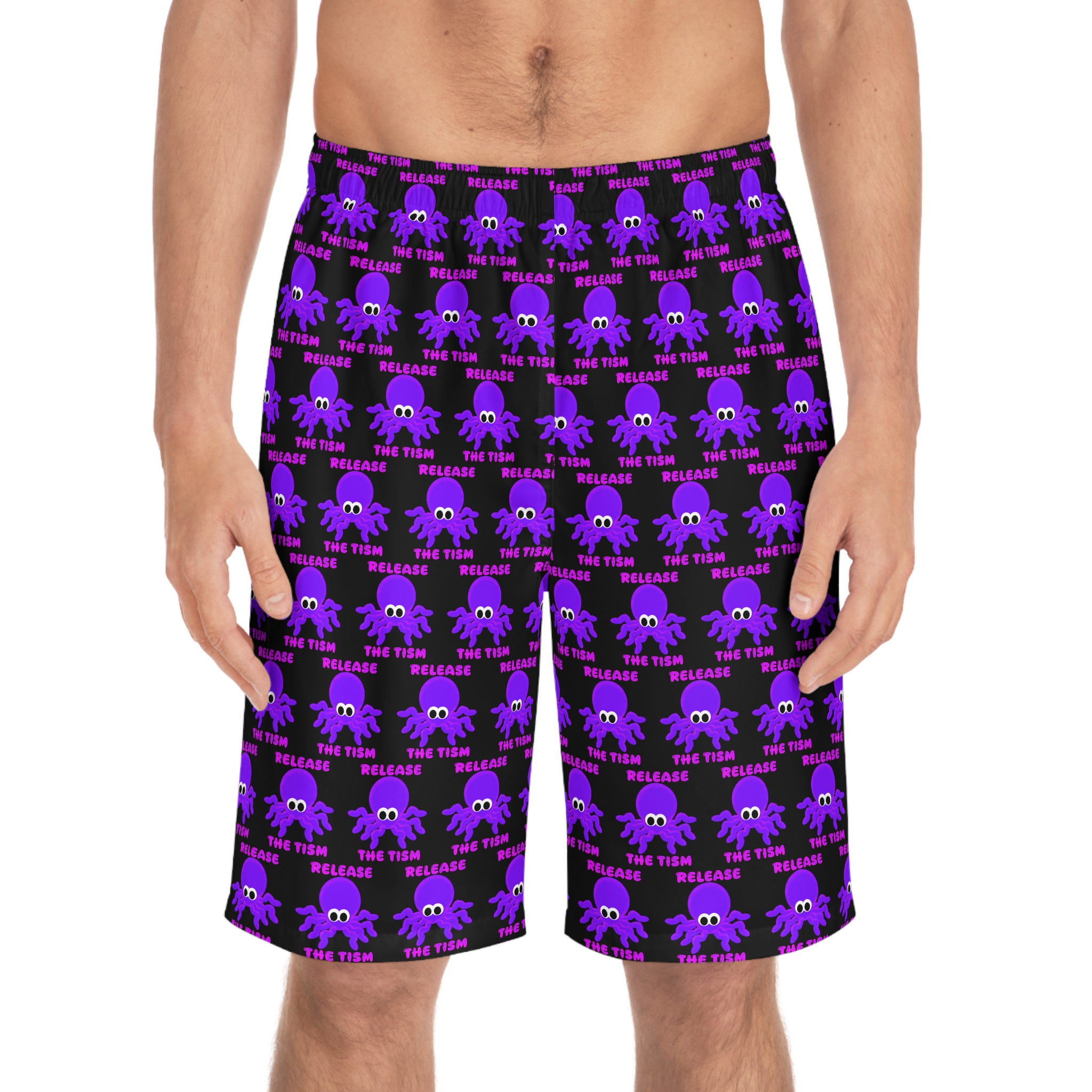 Release The Tism - Swim Shorts (Black) - Image 3