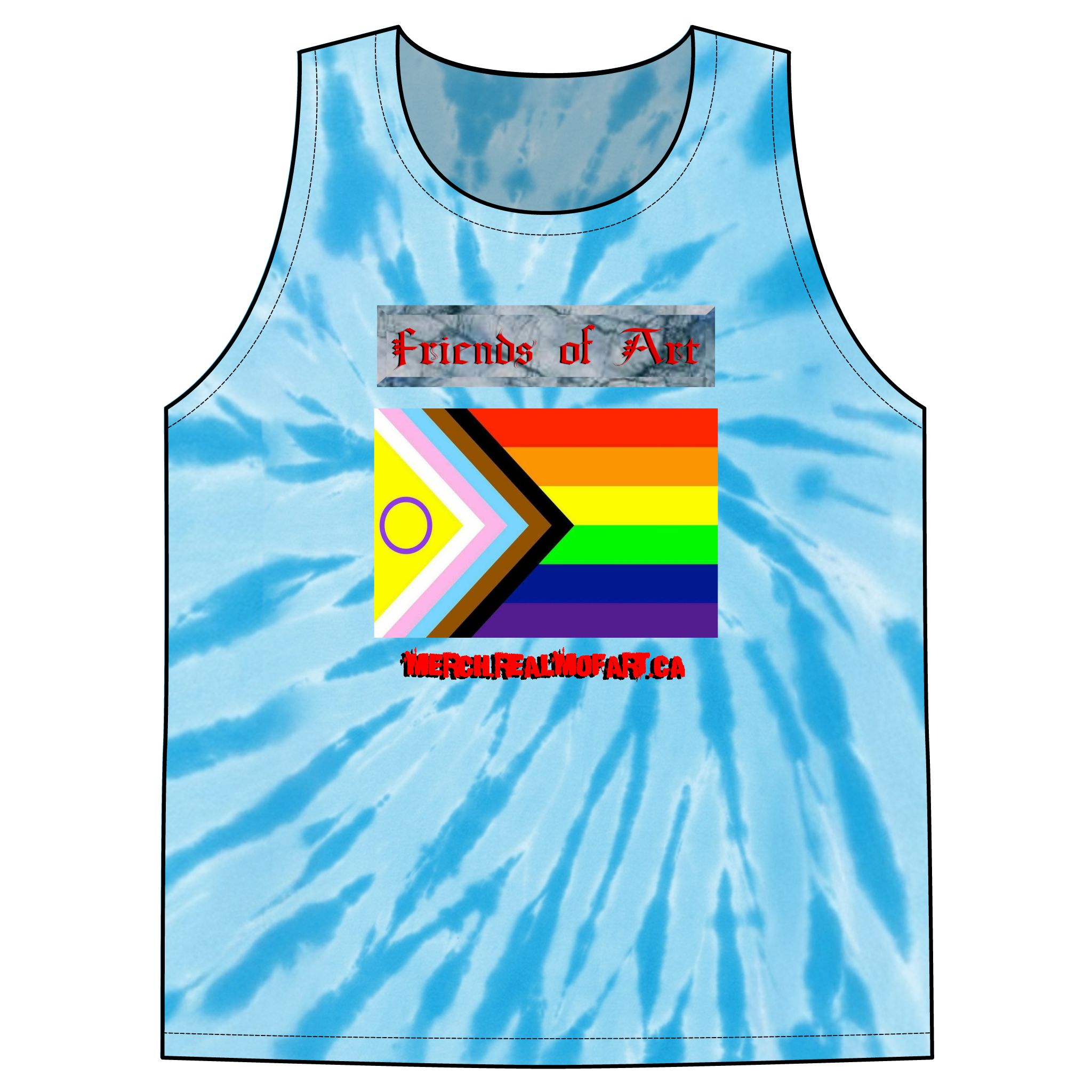 Friends of All Pride Tie-Dye Tank Top - Image 4