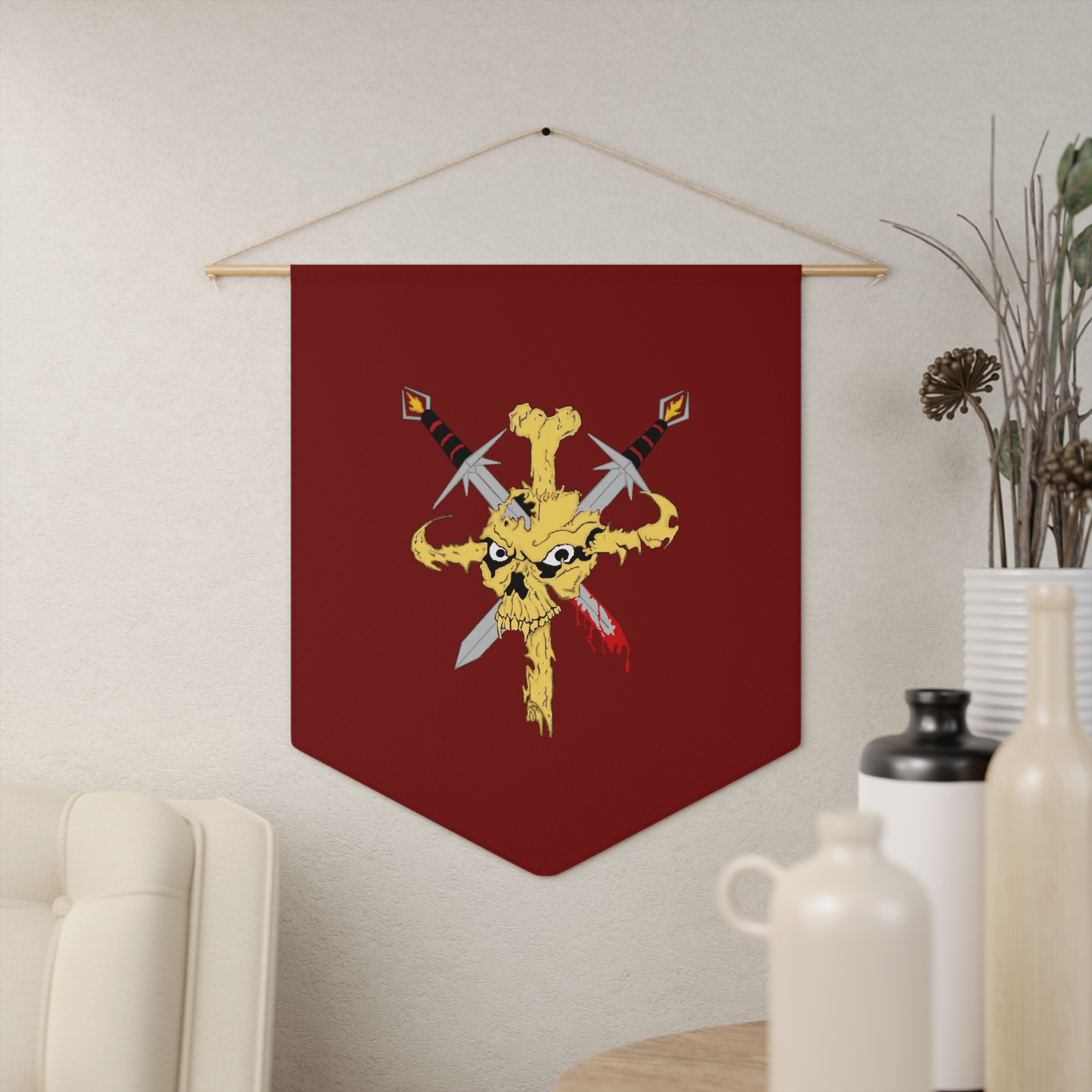 Live or Die - Pennant Wall Banner - Red - Image 3