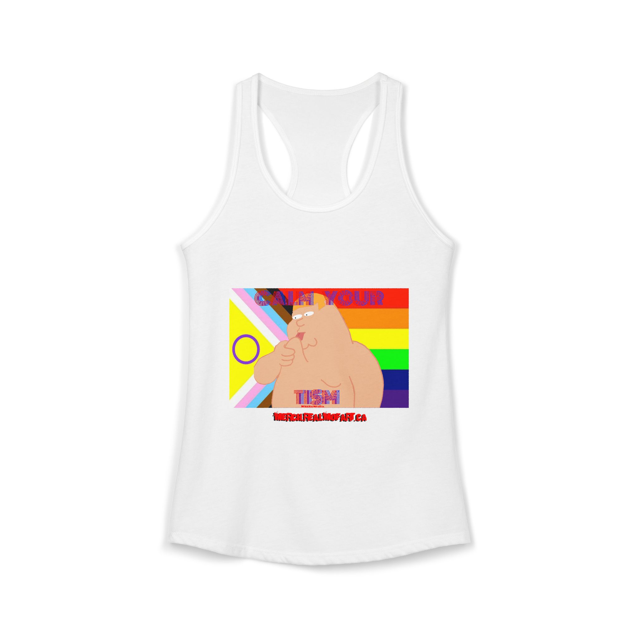 Calm Your Tism - Pride - Racerback Tank-Top