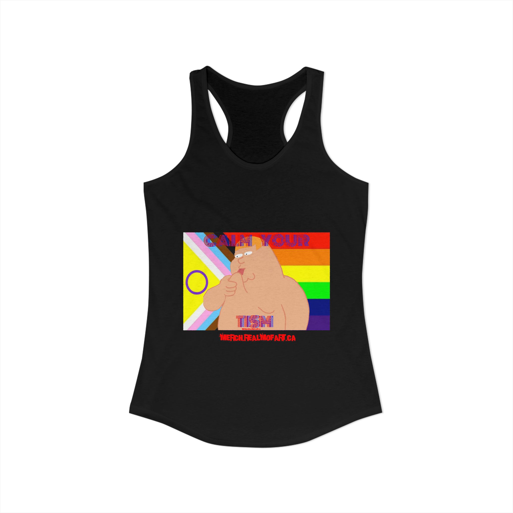Calm Your Tism - Pride - Racerback Tank-Top - Image 6