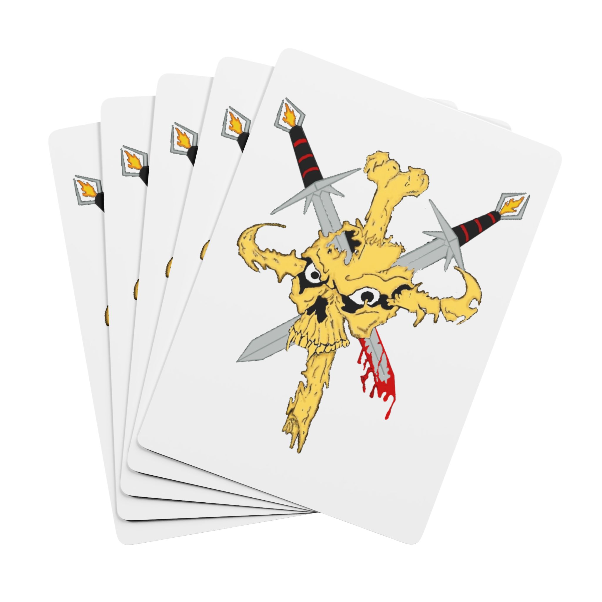 WRATH Skull Poker Playing Cards - white