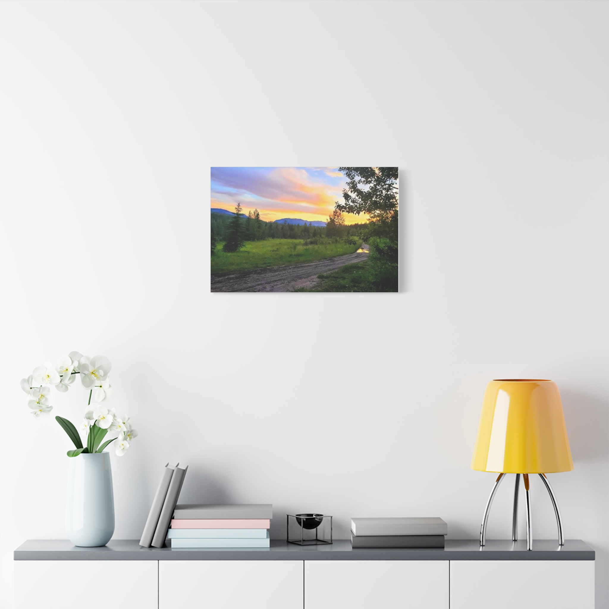 Sunset Forest Path In Alberta. Canvas Wall Art — Stretched 1.25" - Image 7