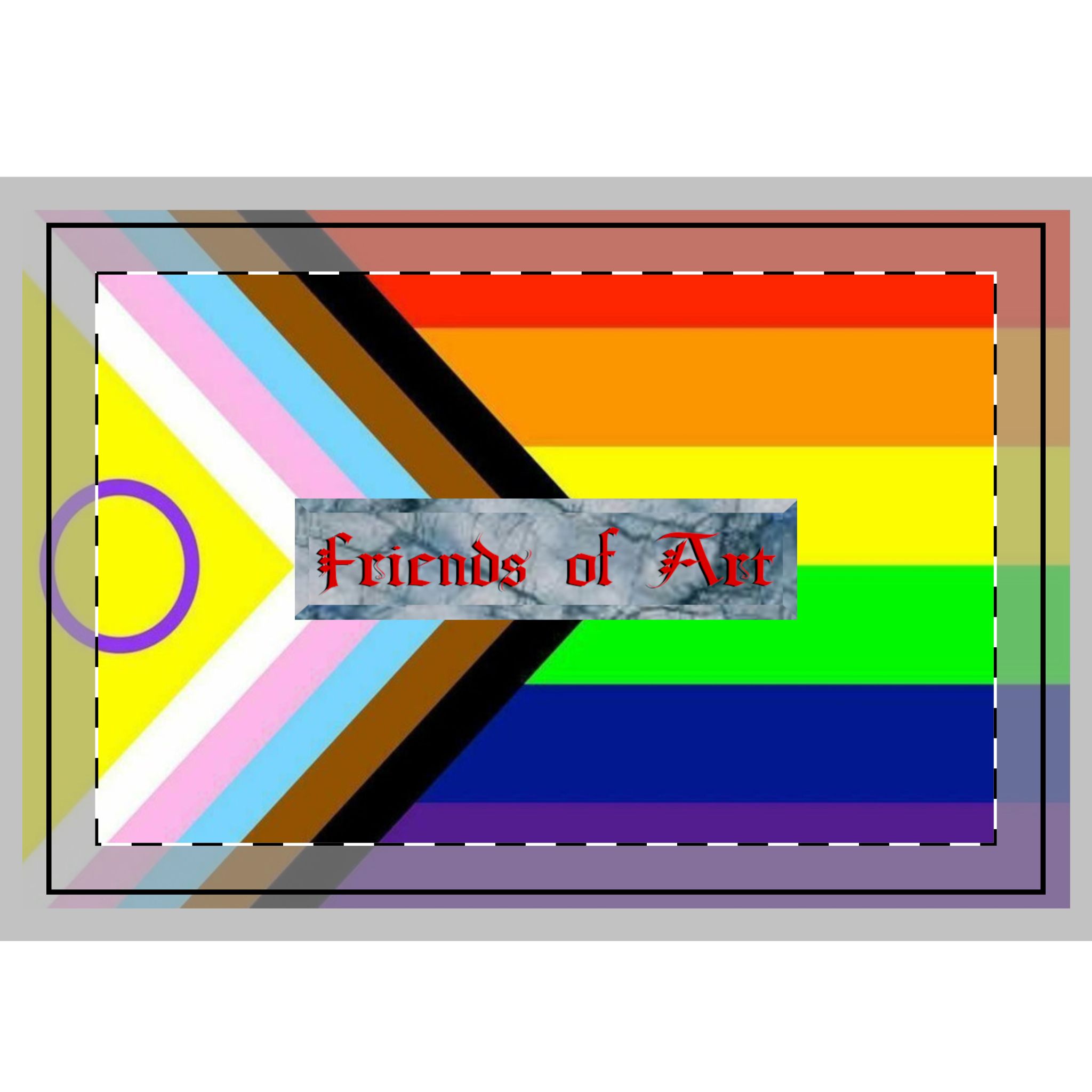 Friends of Art - Pride - Mini Hand Flag (1 or 5-Pack)