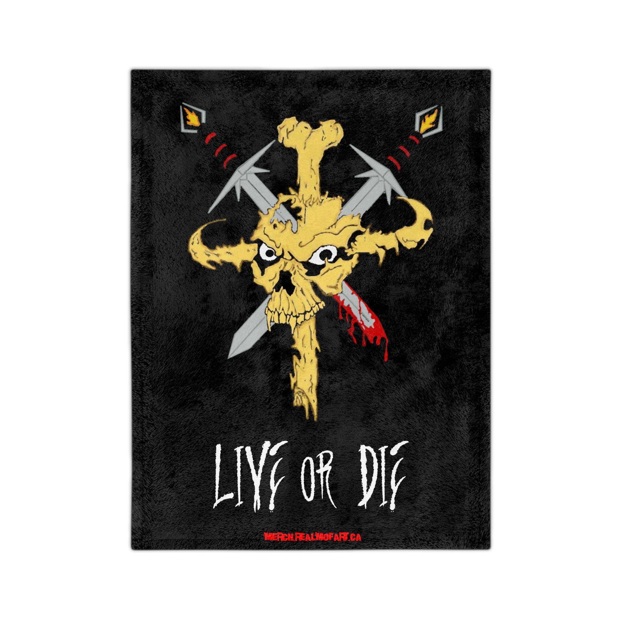 Live or Die - Velveteen Blanket