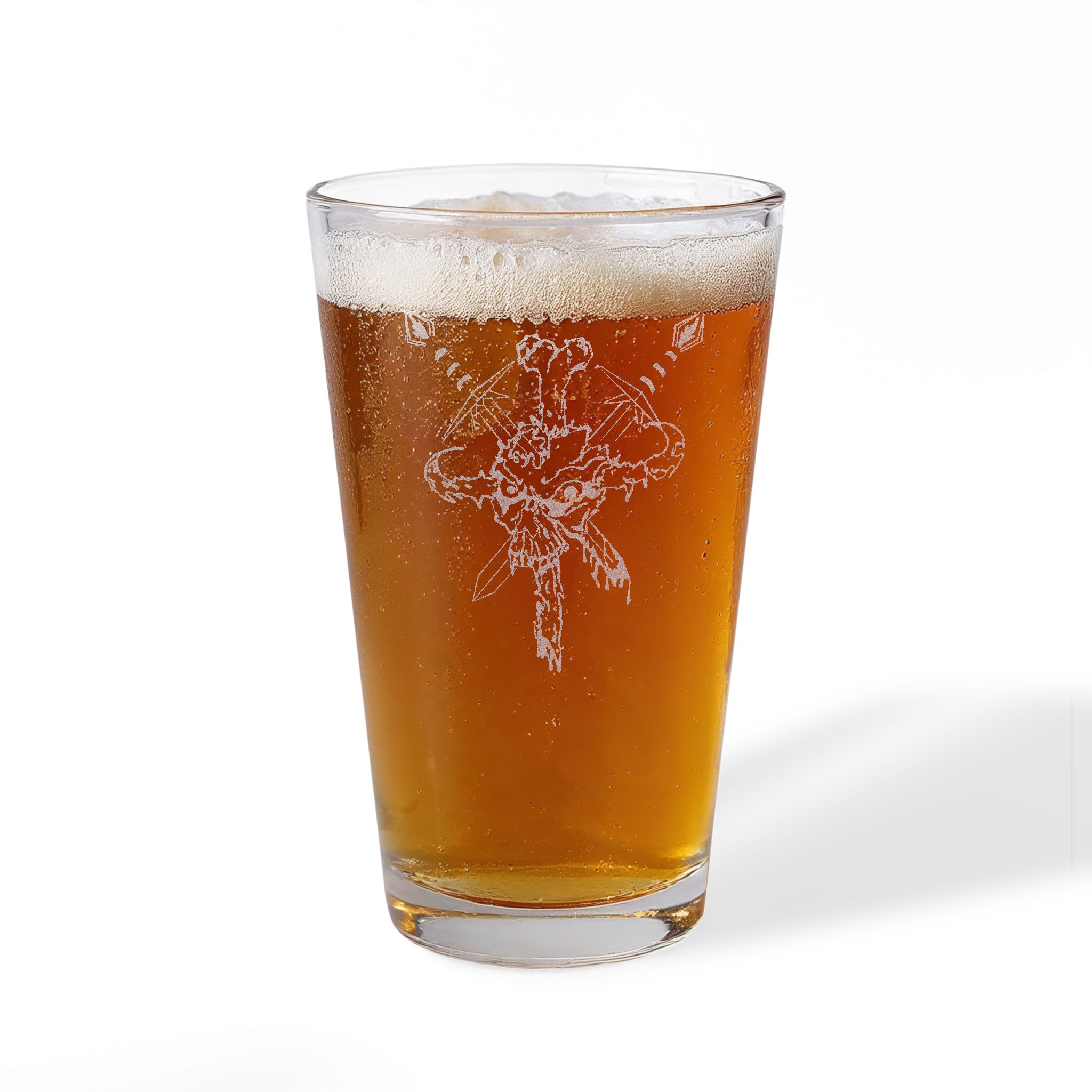 Live or Die - Engraved 16oz Pint Mixing Glass - Image 2
