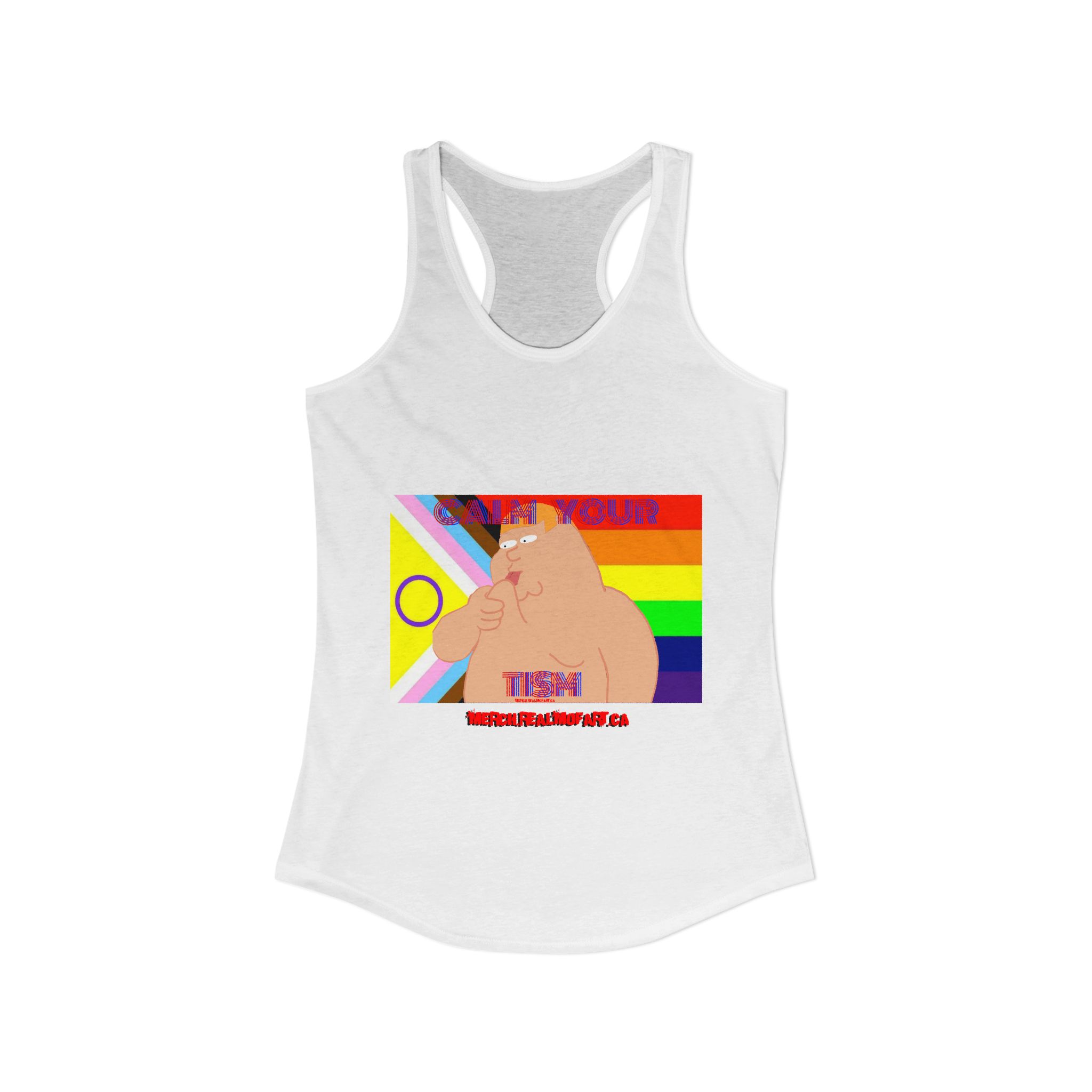 Calm Your Tism - Pride - Racerback Tank-Top - Image 2