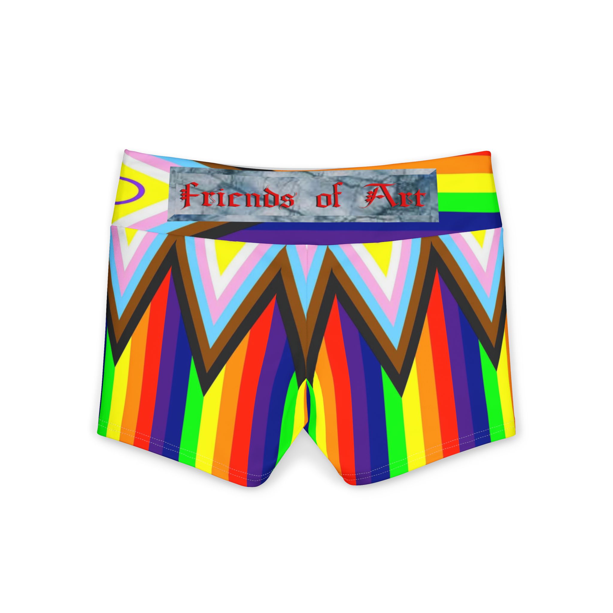 Friends of Art - Pride - Yoga Shorts - Image 2