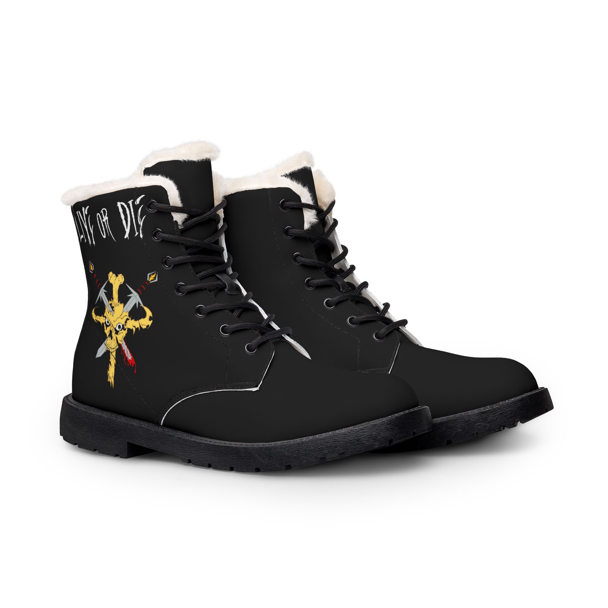 Live or Die - Women's Fur-Lined Leather Boots - Image 3