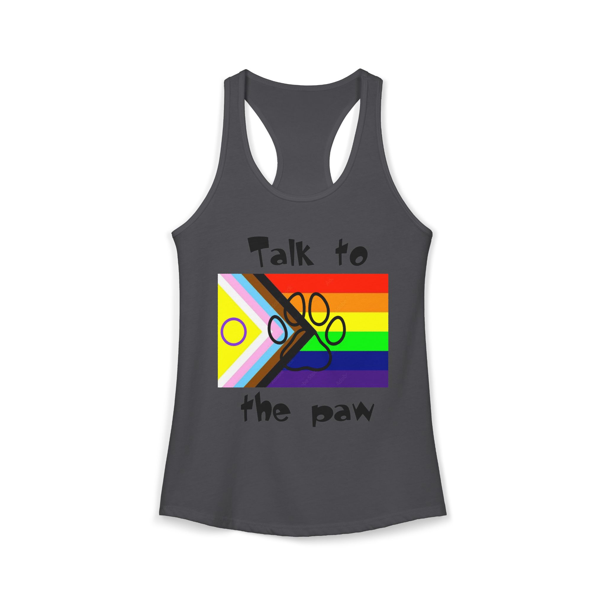 Talk To The Paw - Pride - Racerback Tank - Image 13