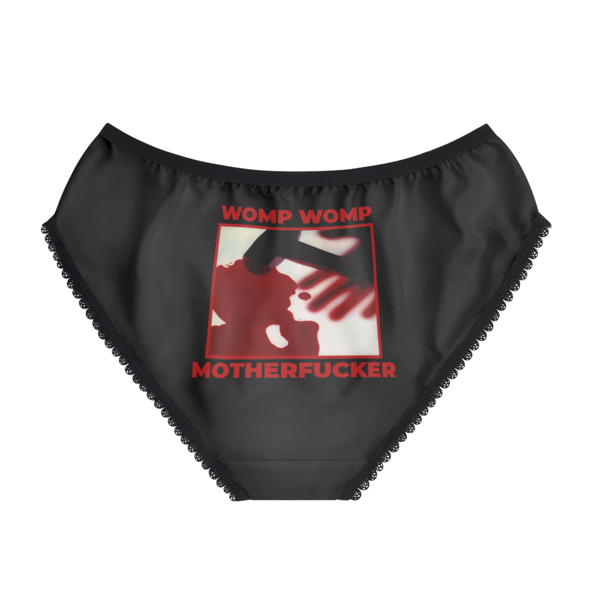 Womp Womp Motherfucker - Women's Graphic Lace-Trim Panties - Image 2
