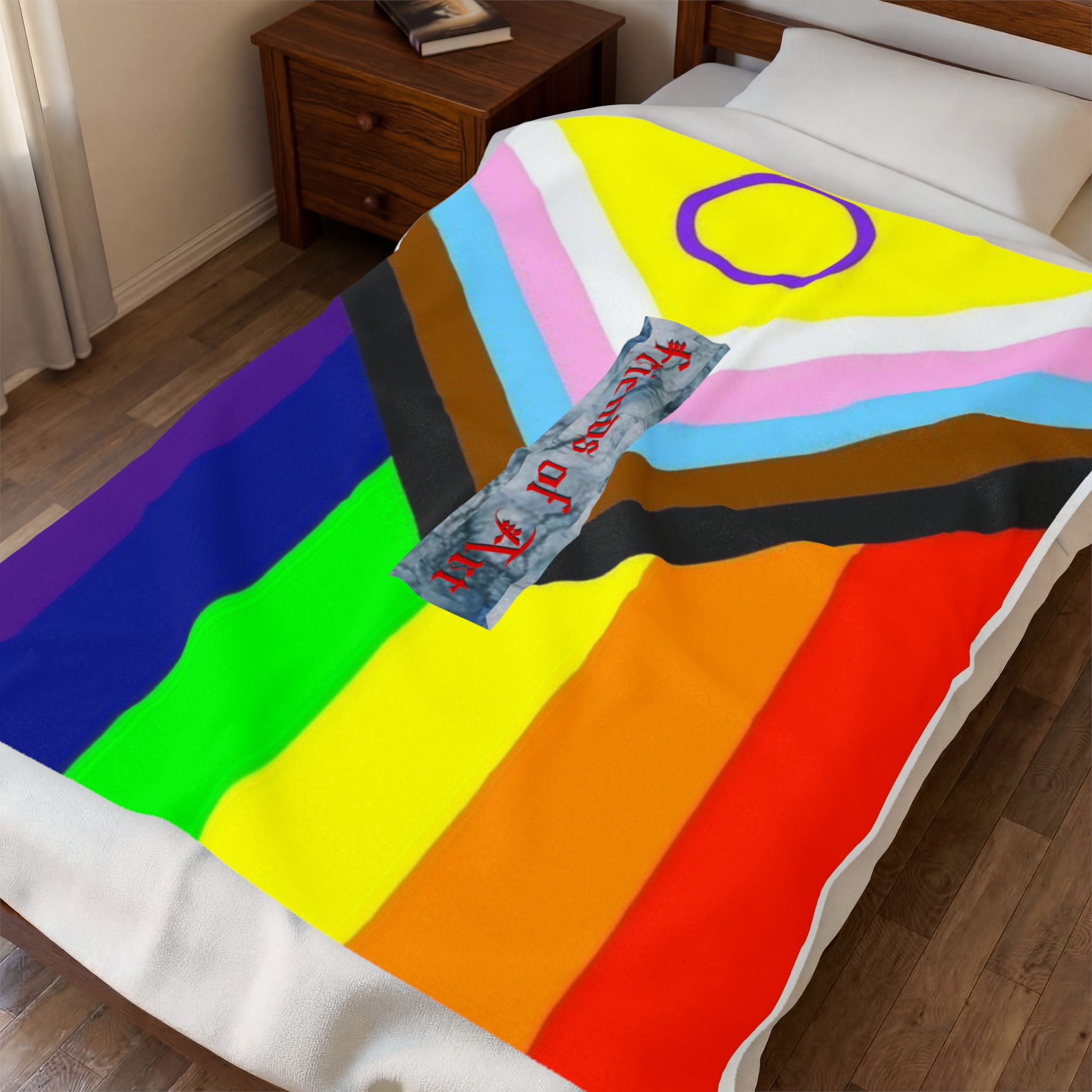 Friends of Art - Pride - Velveteen Plush Wall Flag - Image 3