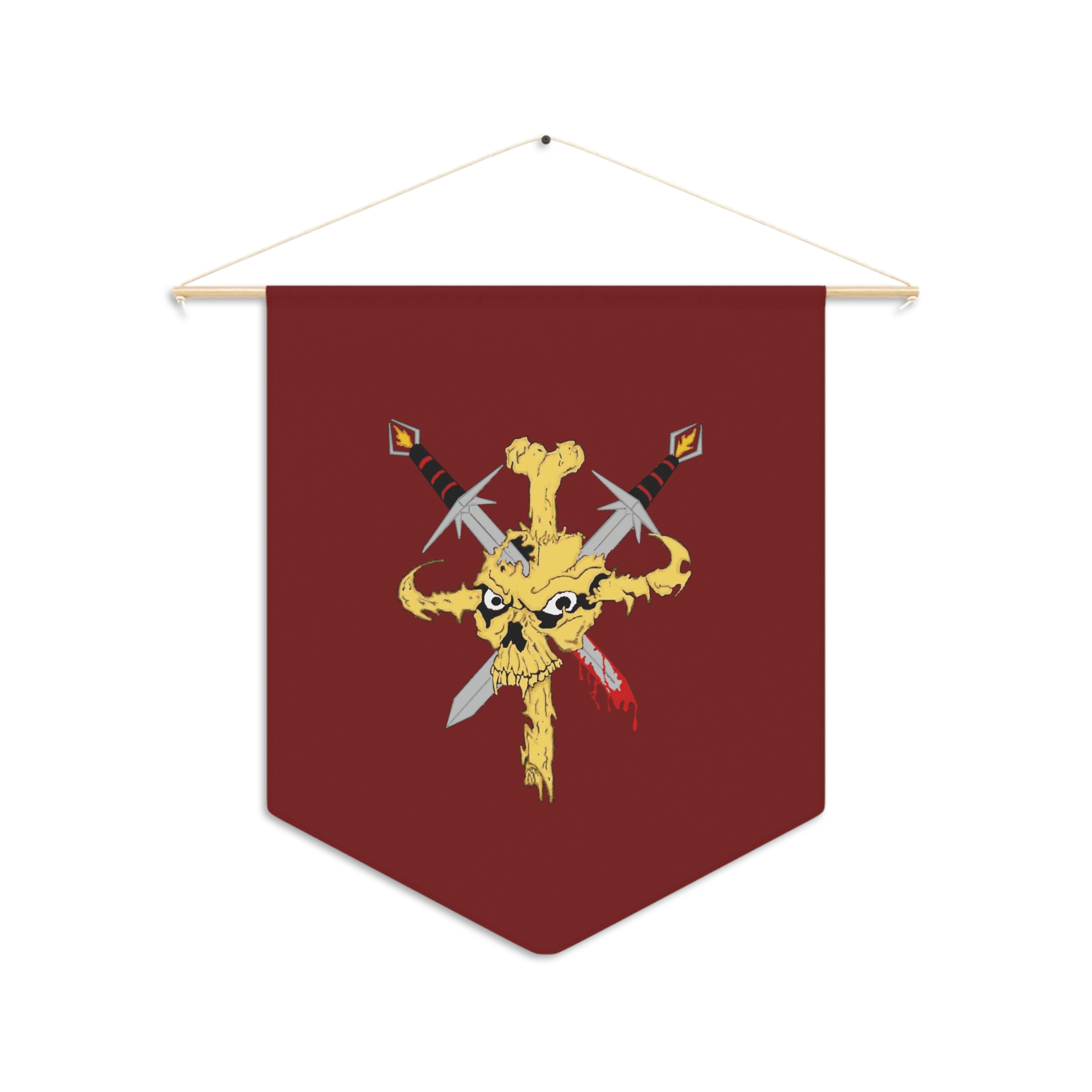 Live or Die - Pennant Wall Banner - Red