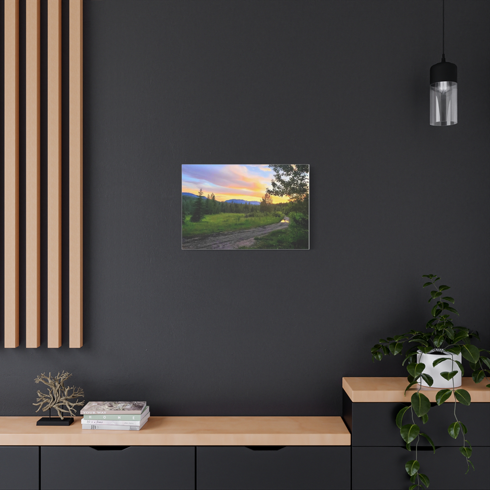 Sunset Forest Path In Alberta. Canvas Wall Art — Stretched 1.25" - Image 8