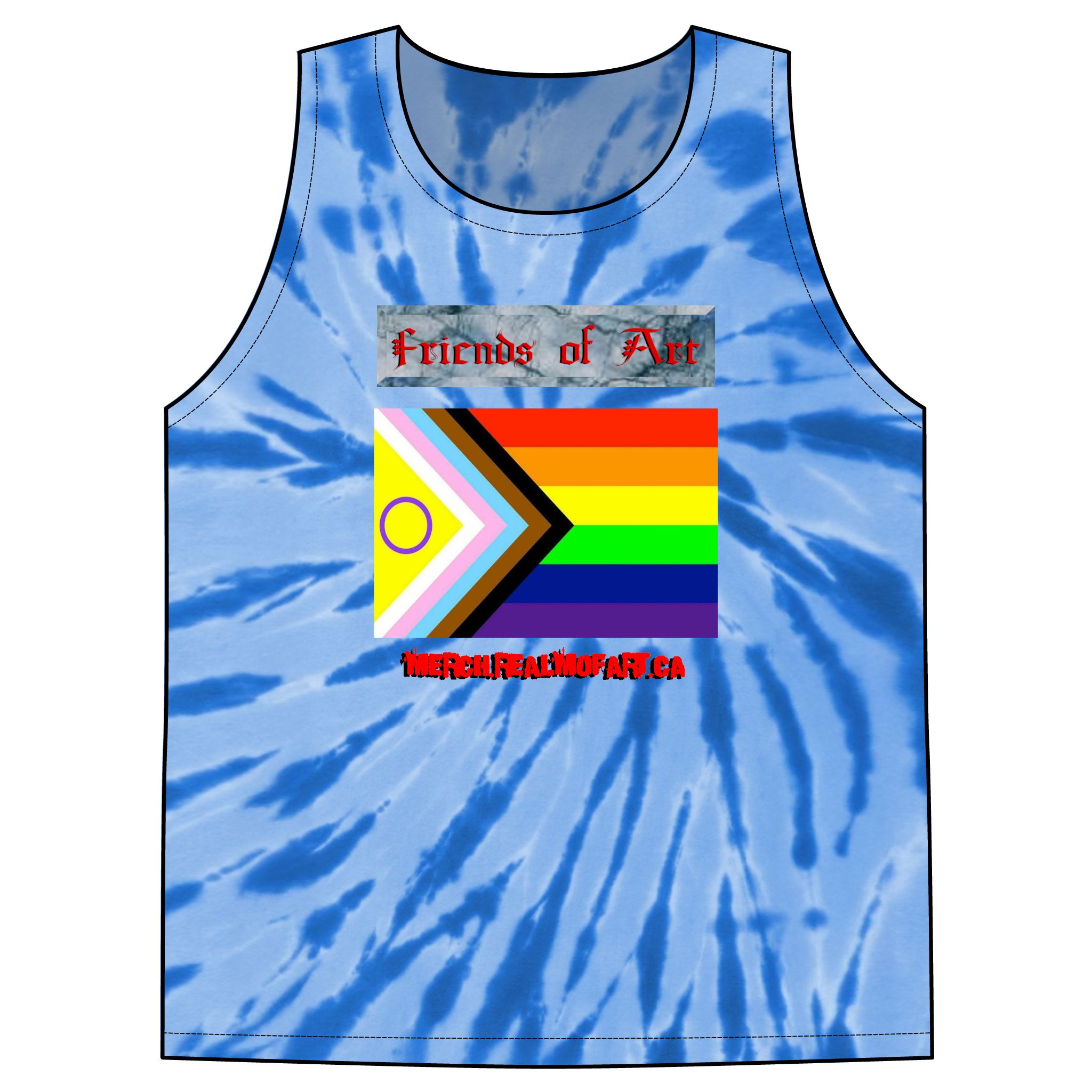 Friends of All Pride Tie-Dye Tank Top - Image 3