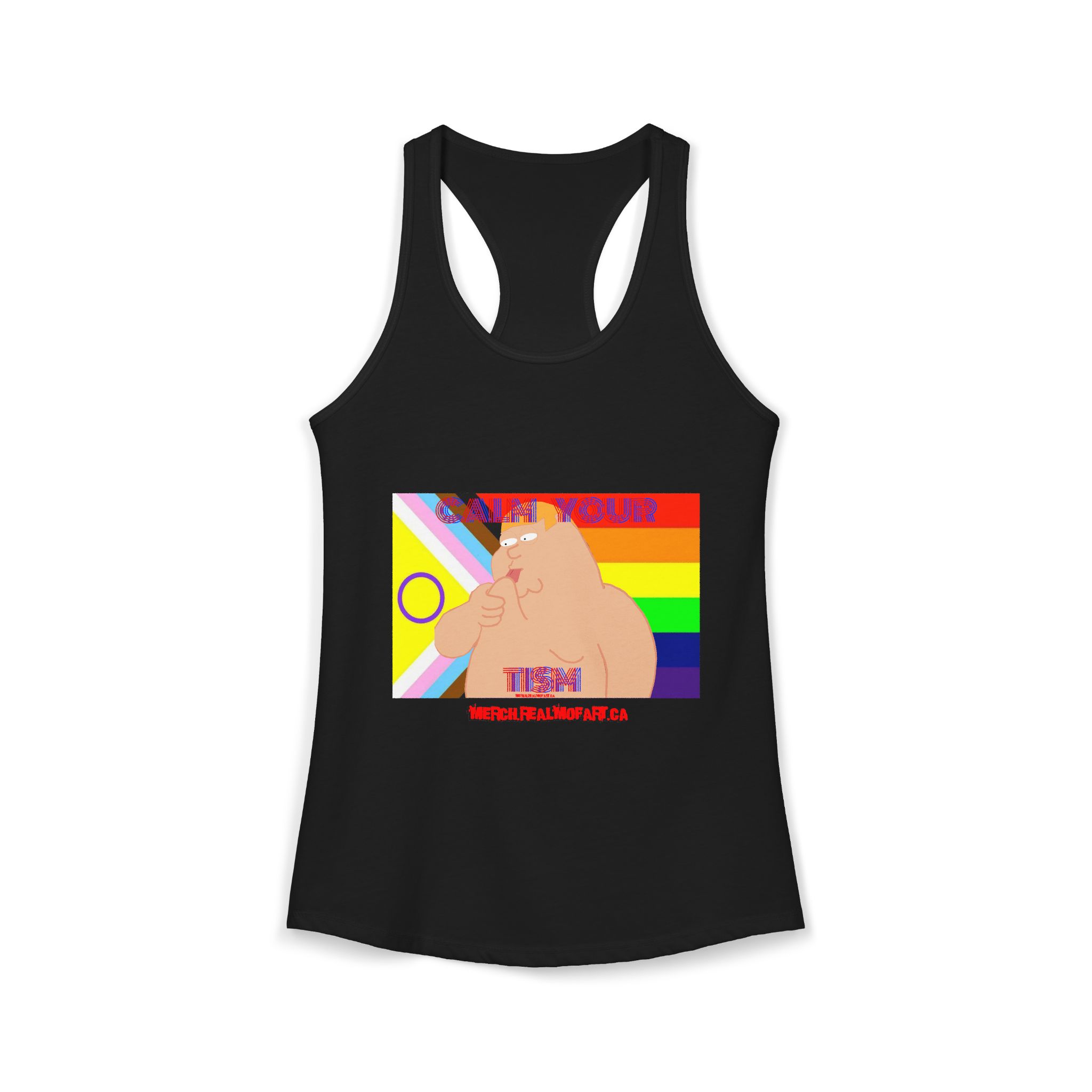 Calm Your Tism - Pride - Racerback Tank-Top - Image 5