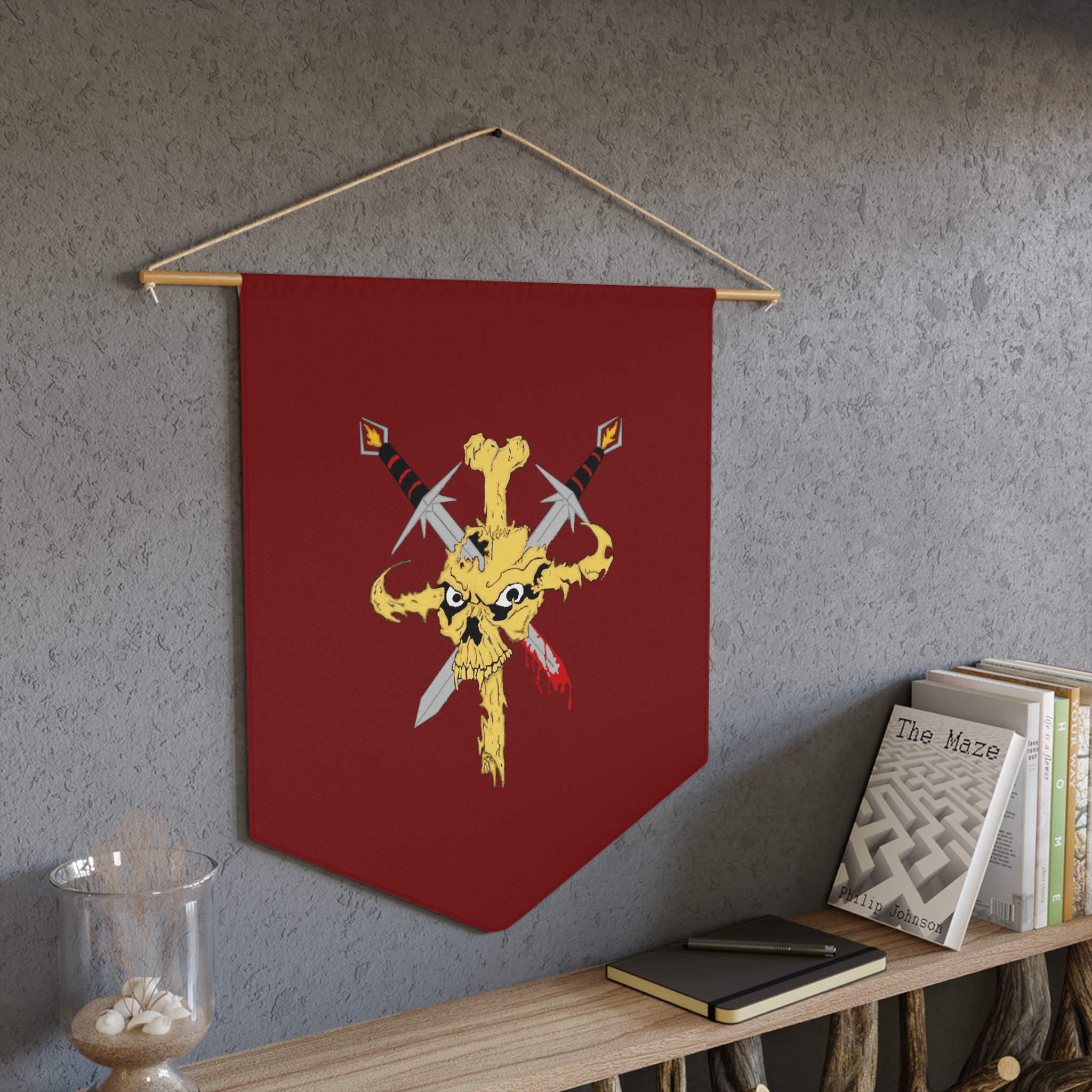Live or Die - Pennant Wall Banner - Red - Image 2