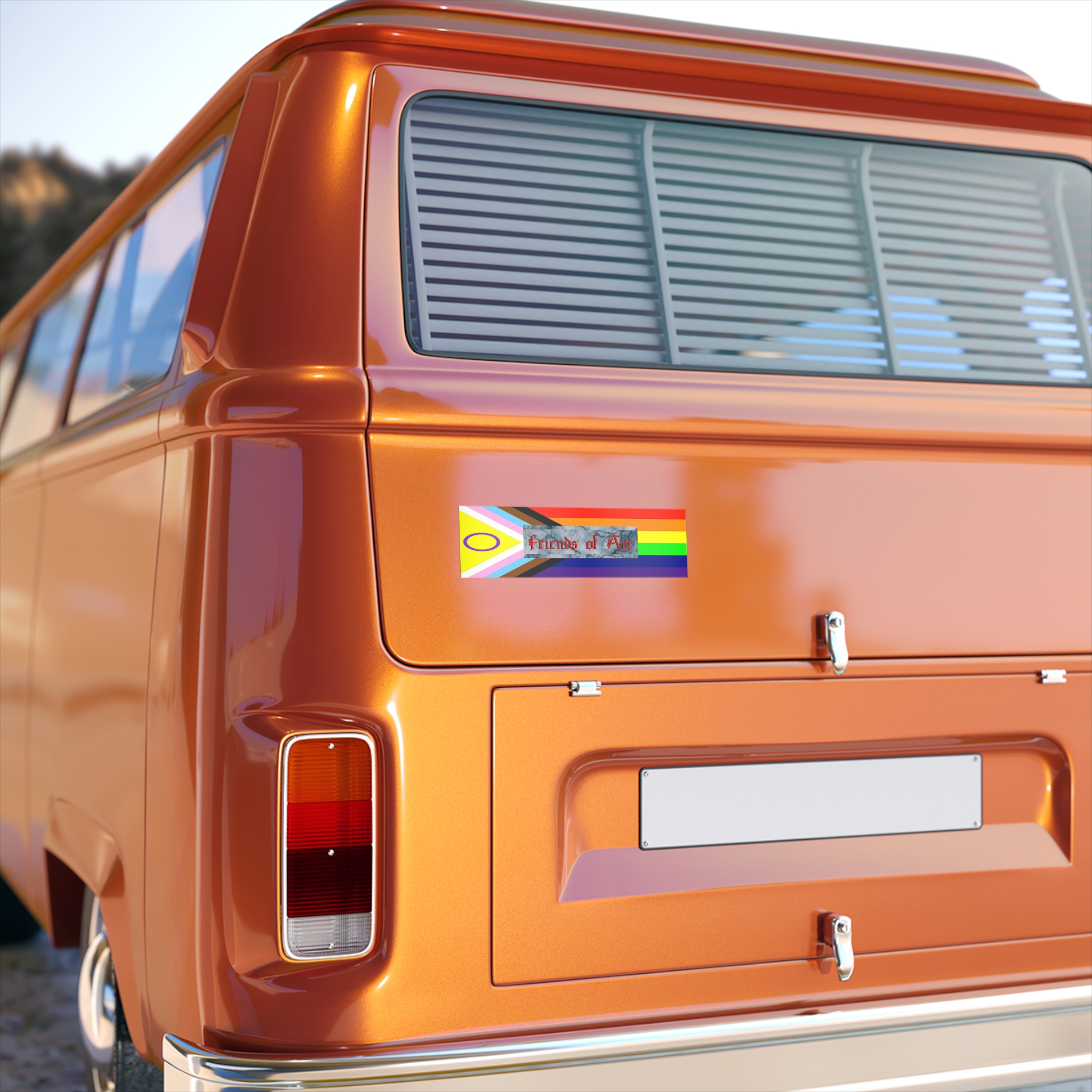 Friends of Art Pride Bumper Sticker - Image 2