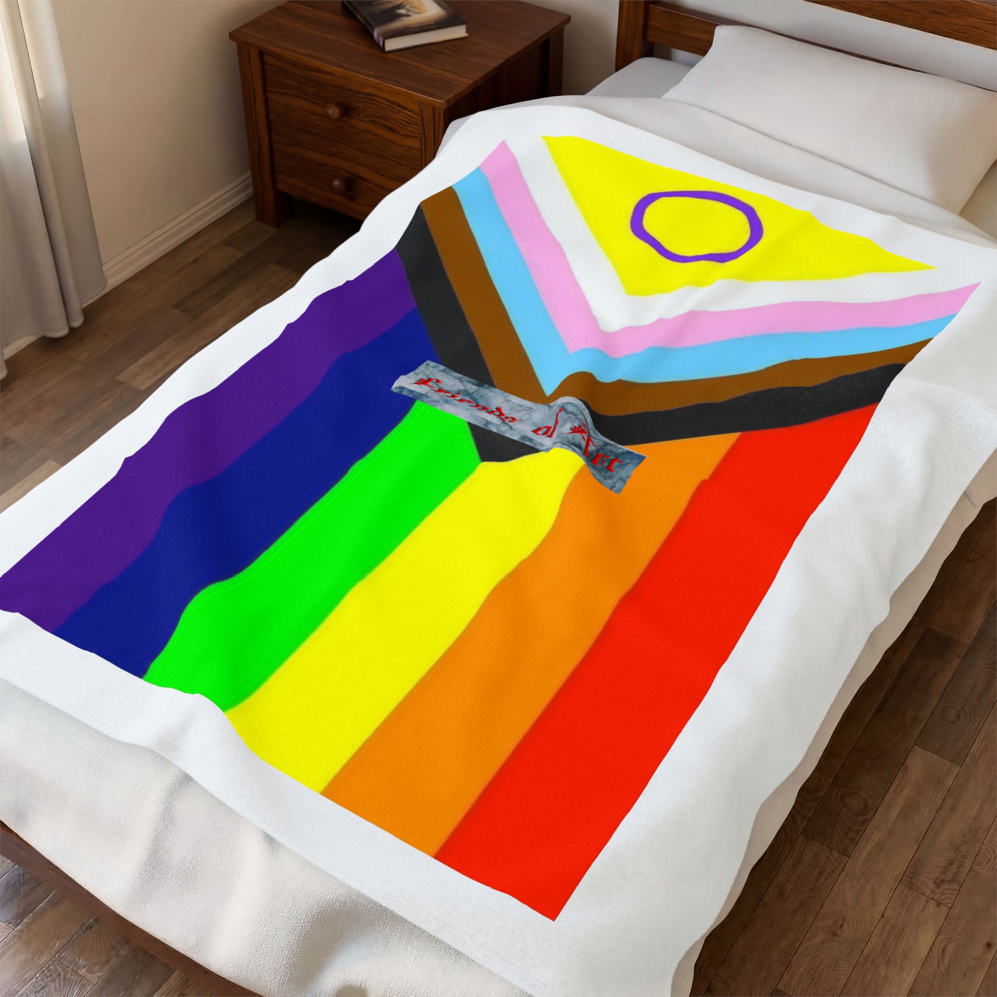 Friends of Art - Pride - Velveteen Plush Blanket - Image 3