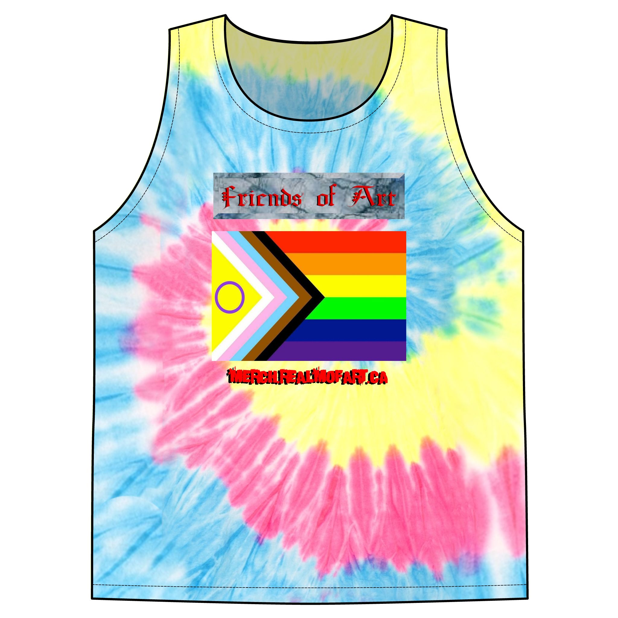 Friends of All Pride Tie-Dye Tank Top