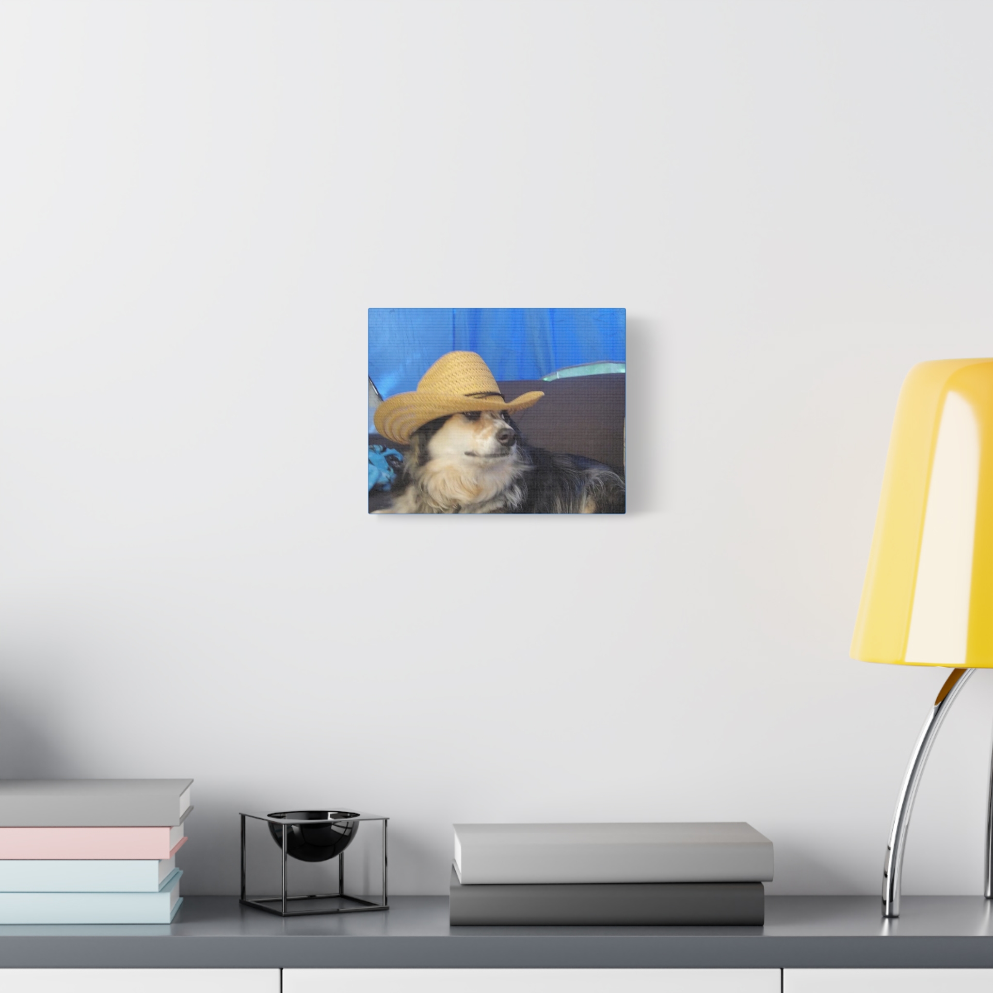 Cowboy Dog Canvas Print — Stretched Matte Pet Wall Art - Image 3